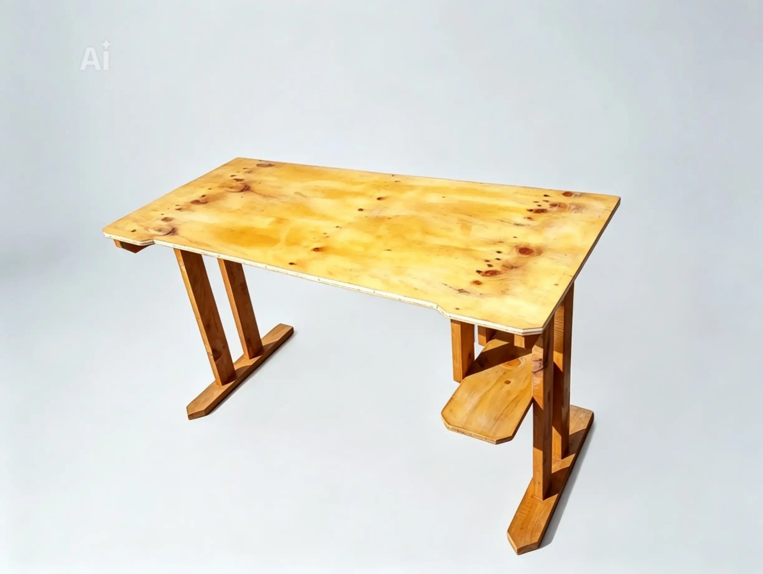 OakLine gaming desk viewed from the front